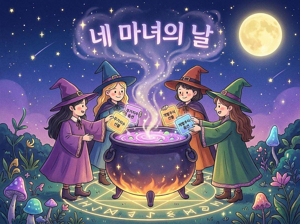 [삽화] 네 마녀의 날. AI 제작.