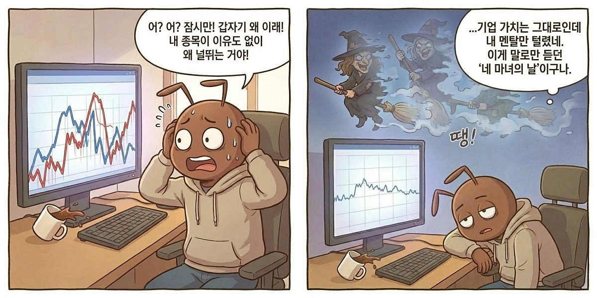[만화] 네 마녀의 날. AI 제작.