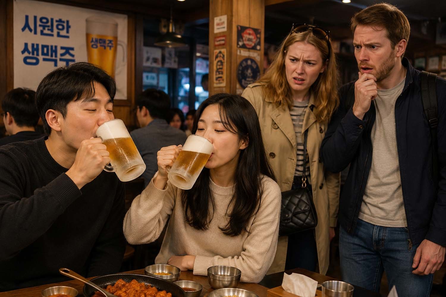 유럽인들이 ‘한국인 맥주 문화’에 당황스러워하는 이유