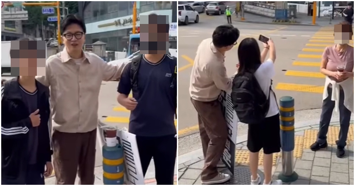 “아저씨 됐어, 쫄깃하게 붙었어”…한동훈, 당선 인사서도 중학생과 통했다