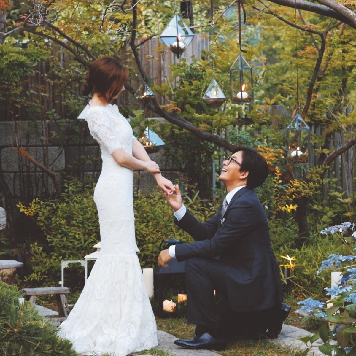박수진-배용준 부부. / 배용준 인스타그램