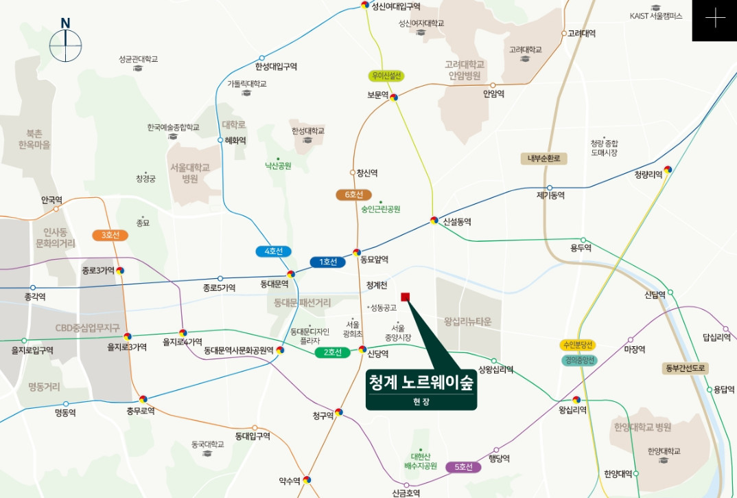 청계 노르웨이숲 입지환경 / 청계 노르웨이숲
