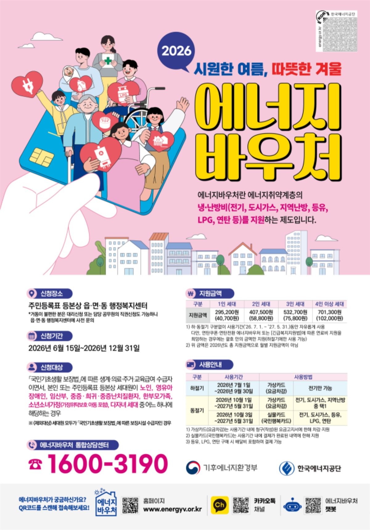 ‘2026년도 에너지바우처 사업’ 안내 포스터. / 기후에너지환경부 제공
