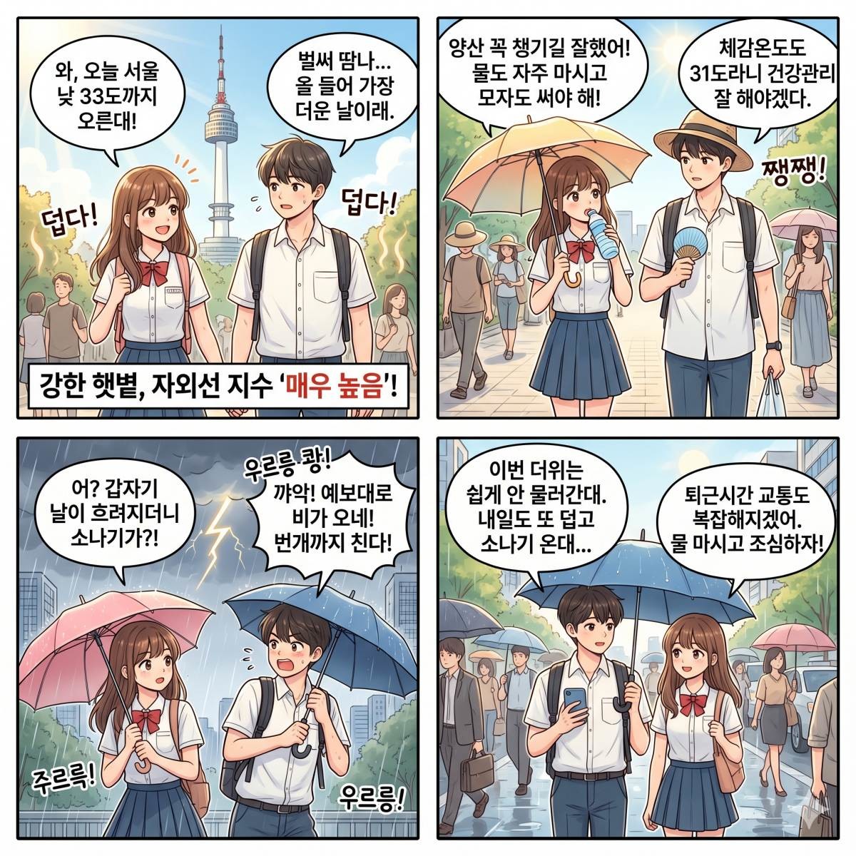 기사의 이해를 돕기 위한 AI 4컷 만화