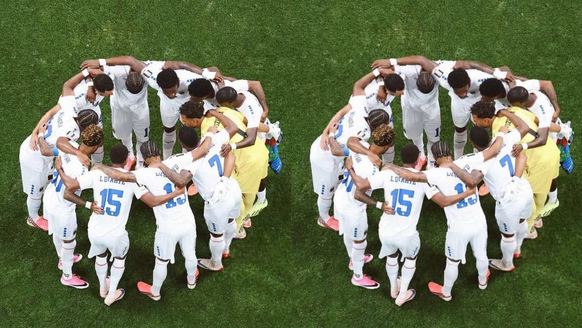 경기 시작 전 서로를 독려하고 있는 카보베르데 선수들 / 'vozinha1' 인스타그램