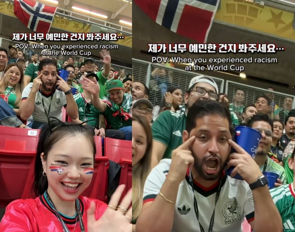 인플루언서 윤수진 씨가 멕시코 남성에게 인종차별 피해를 당하고 있는 모습 / 유튜브 '이노냥 inoCat' 캡처