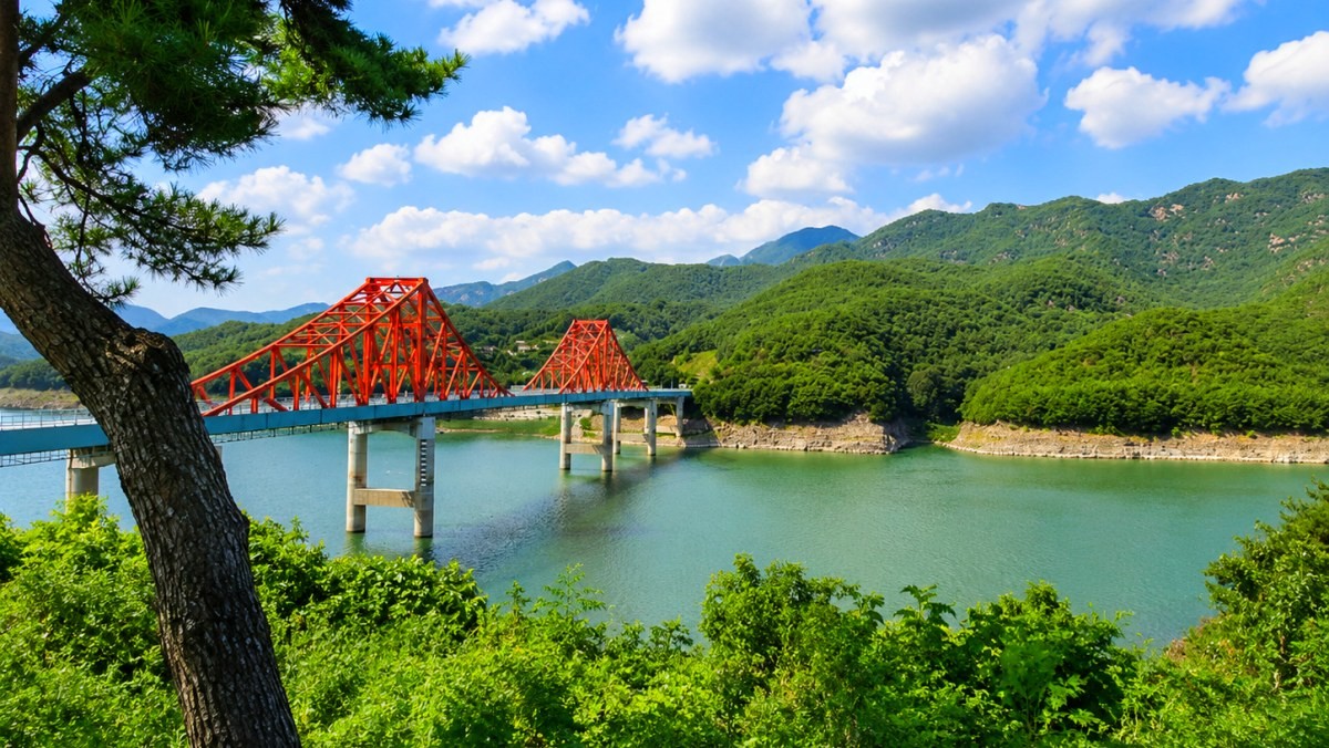 옥순봉 출렁다리. / 제천시 공식 블로그, AI