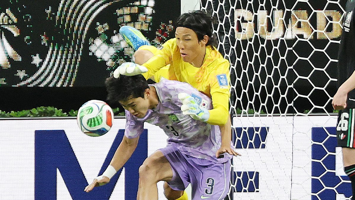 이기혁과 충돌해 공 놓친 김승규 분노…논란 중인 멕시코전 실점 장면 (영상)