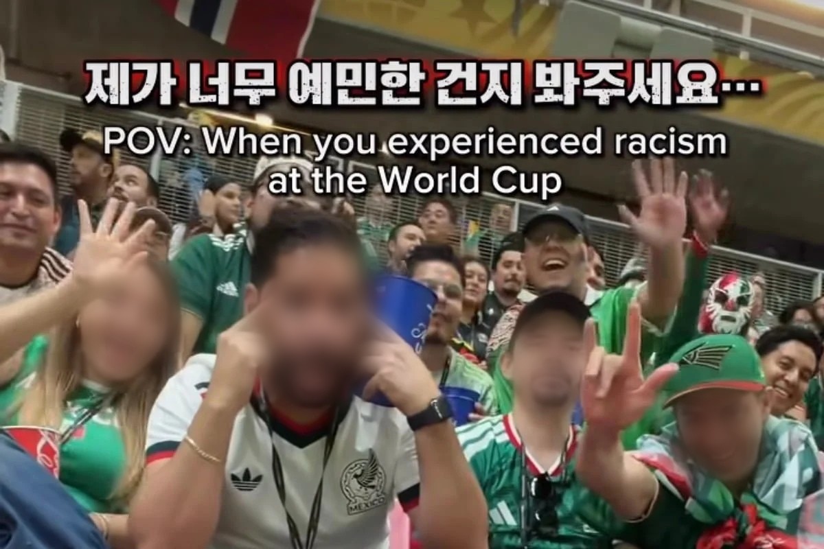 눈찢기 제스춰로 인종차별 논란에 휘말린 멕시코 남성 / 이노냥 인스타그램
