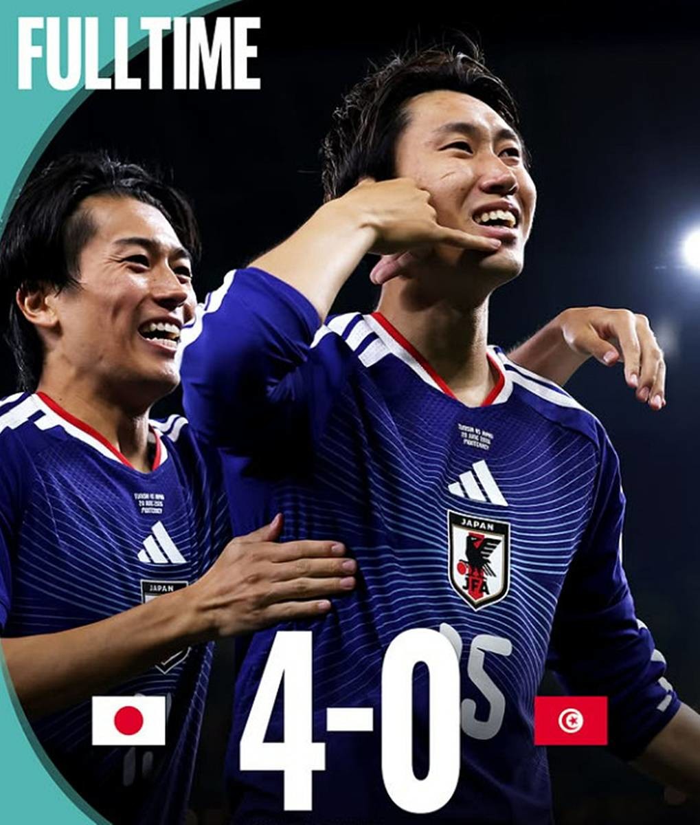 4-0 완승 일본 축구 / 일본 축구 국가대표팀 공식 인스타그램
