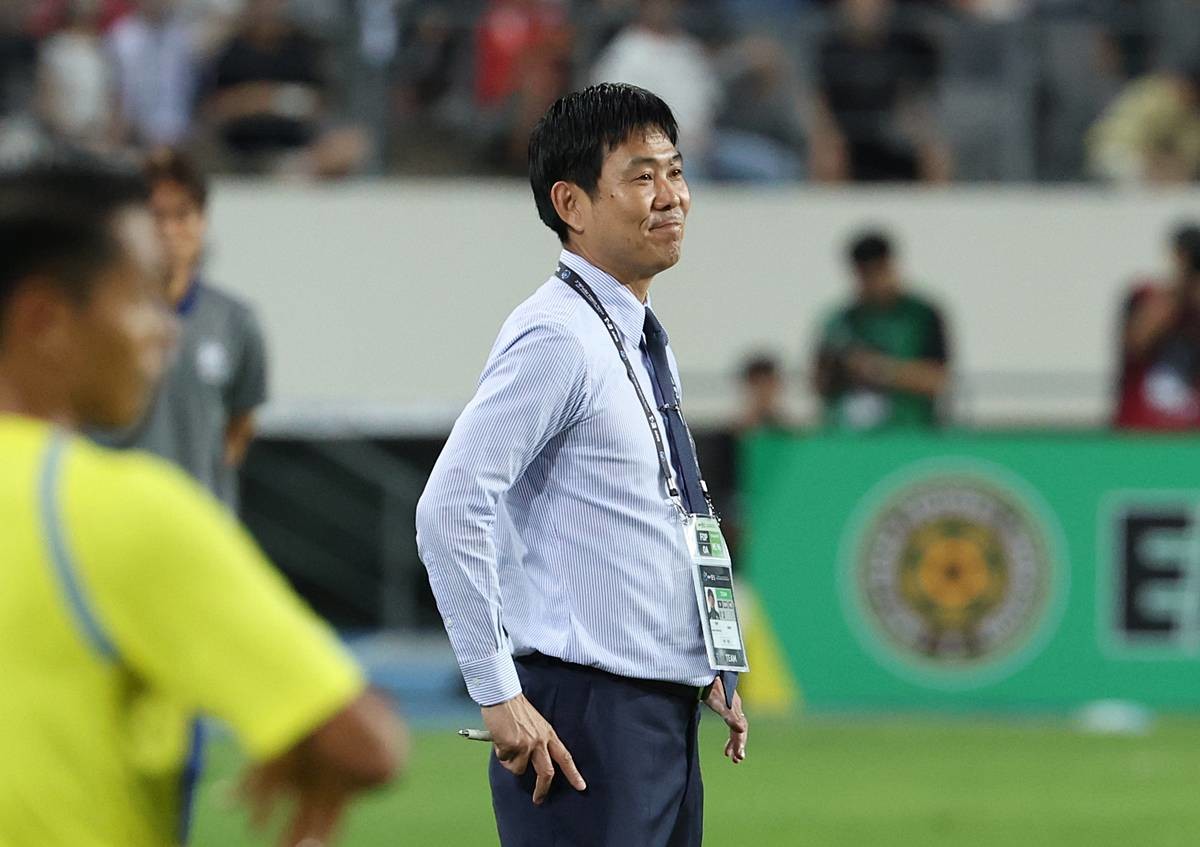 밝은 표정의 모리야스 하지메 감독 / 뉴스1