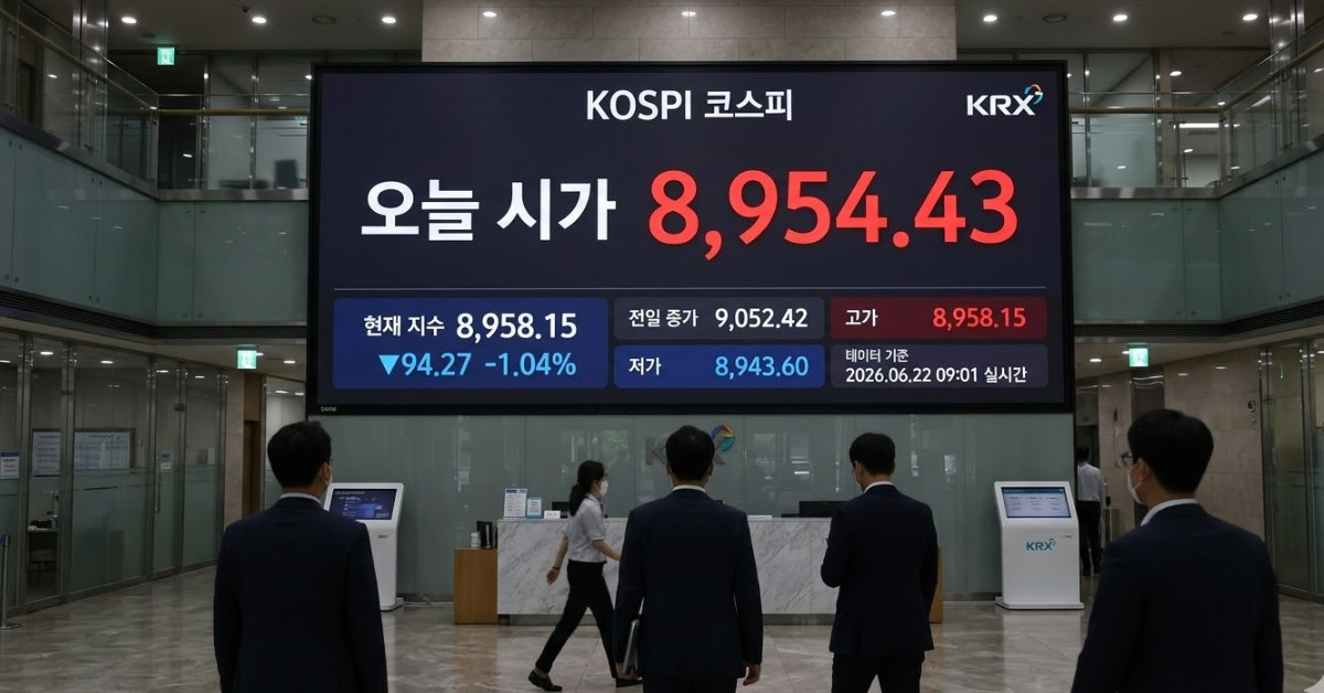 코스피 8958.15 출발…단숨에 9000선 내주고 1.04% 하락한 '이유'