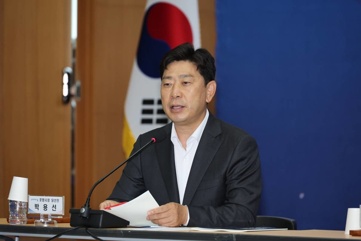 22일 오전 경북도청에서 열린 ‘민선9기 시장·군수 당선인 정책간담회’에 참석한 박용선 포항시장 당선인/인수위 제공