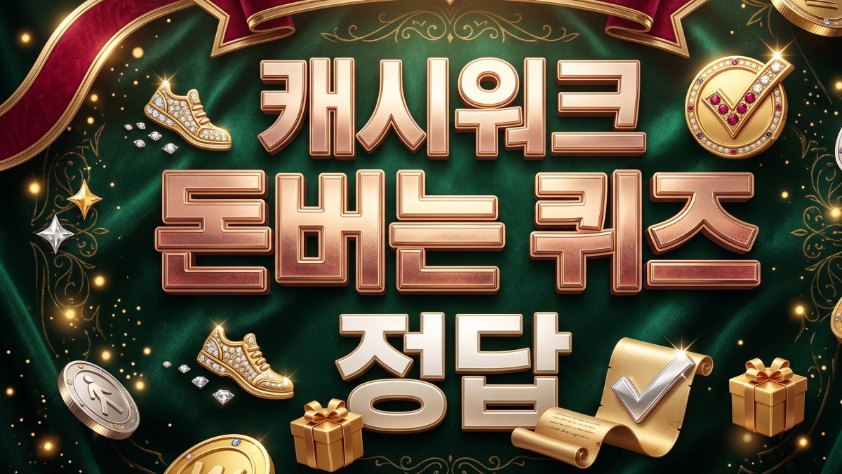 당장 확인해야…6월 23일 캐시워크 '돈버는 퀴즈' 문제 정답은