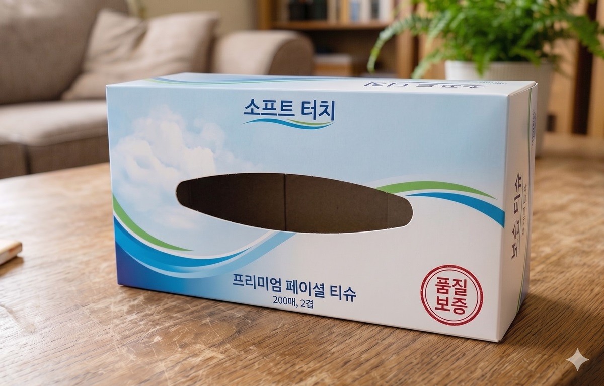다 쓴 각티슈통 모습. 기사 이해를 돕기 위해 AI를 활용해 제작한 자료 사진