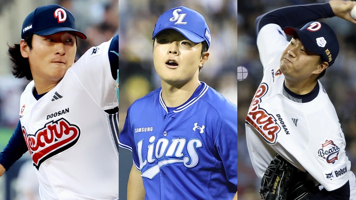 (왼쪽부터) 두산 곽빈, 삼성 이승민, 두산 이영하 / 뉴스1