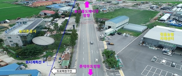정읍시, 서부산업도로 613m 구간 6차로 확장…내년 4월 완공