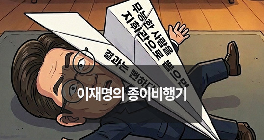 [위키만평] 이재명의 종이비행기