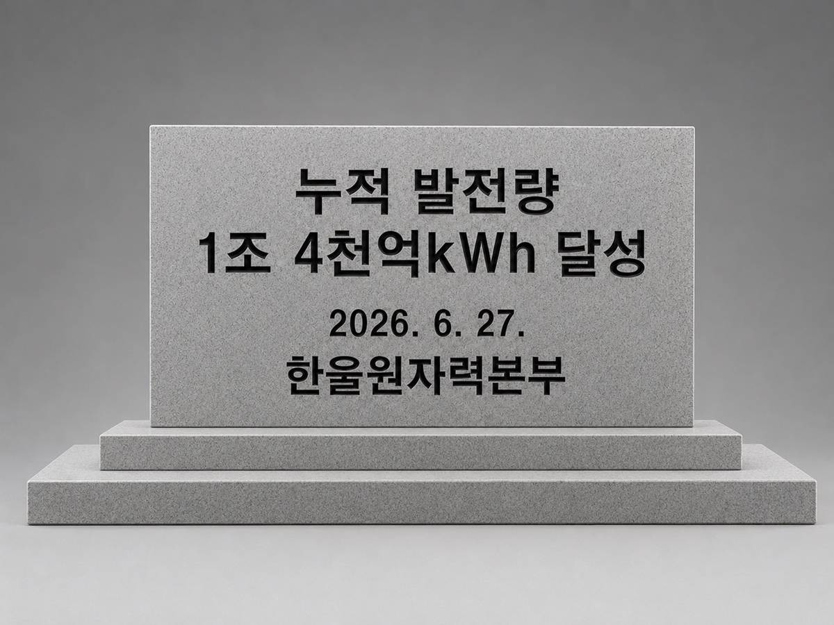 경북 울진군 소재 한울원전의 6월27일 기준 누적발전량이 서울시 전체가 지난 30년간 사용한 전력량과 맞먹는 1조 4천억kWh를 달성했다./한울본부