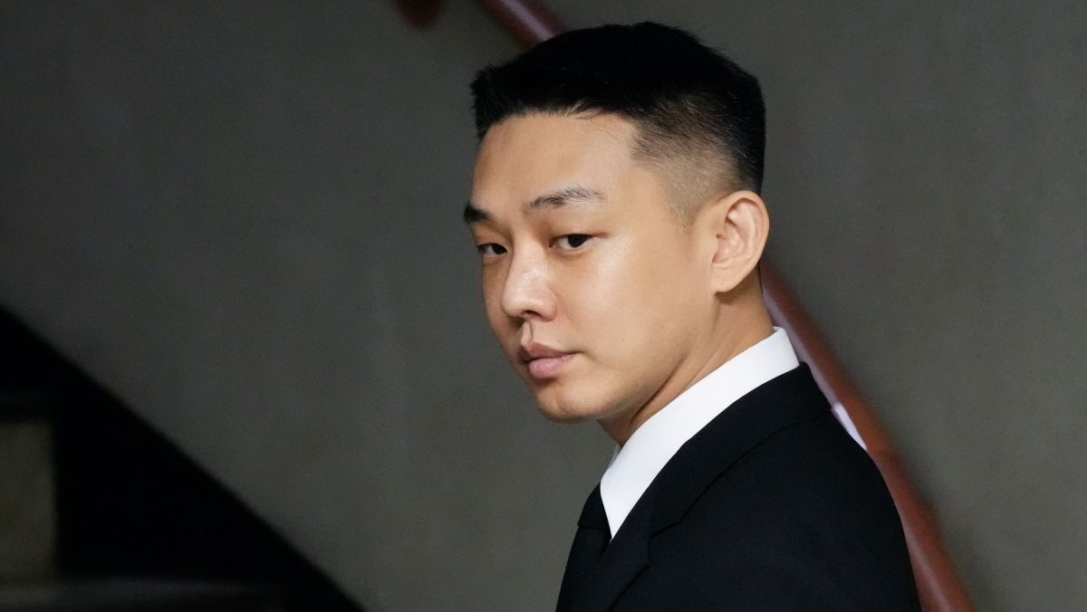지난 2024년 1심 선고 공판 참석한 유아인 / 뉴스1