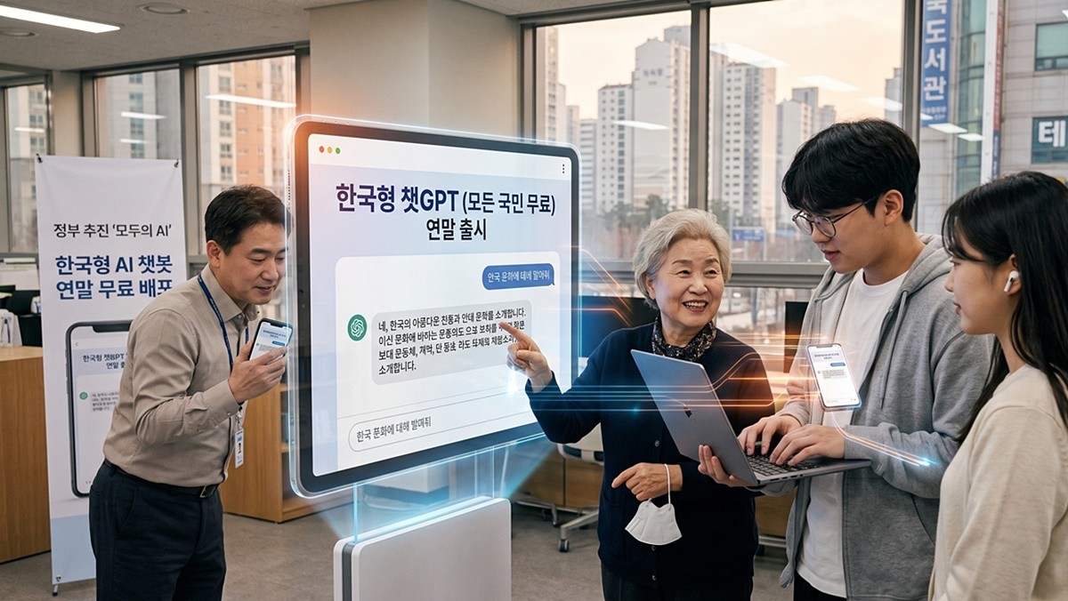 정부가 추진하는 '모두의 AI 정책'을 바탕으로 생성한 이미지 / AI 생성 이미지