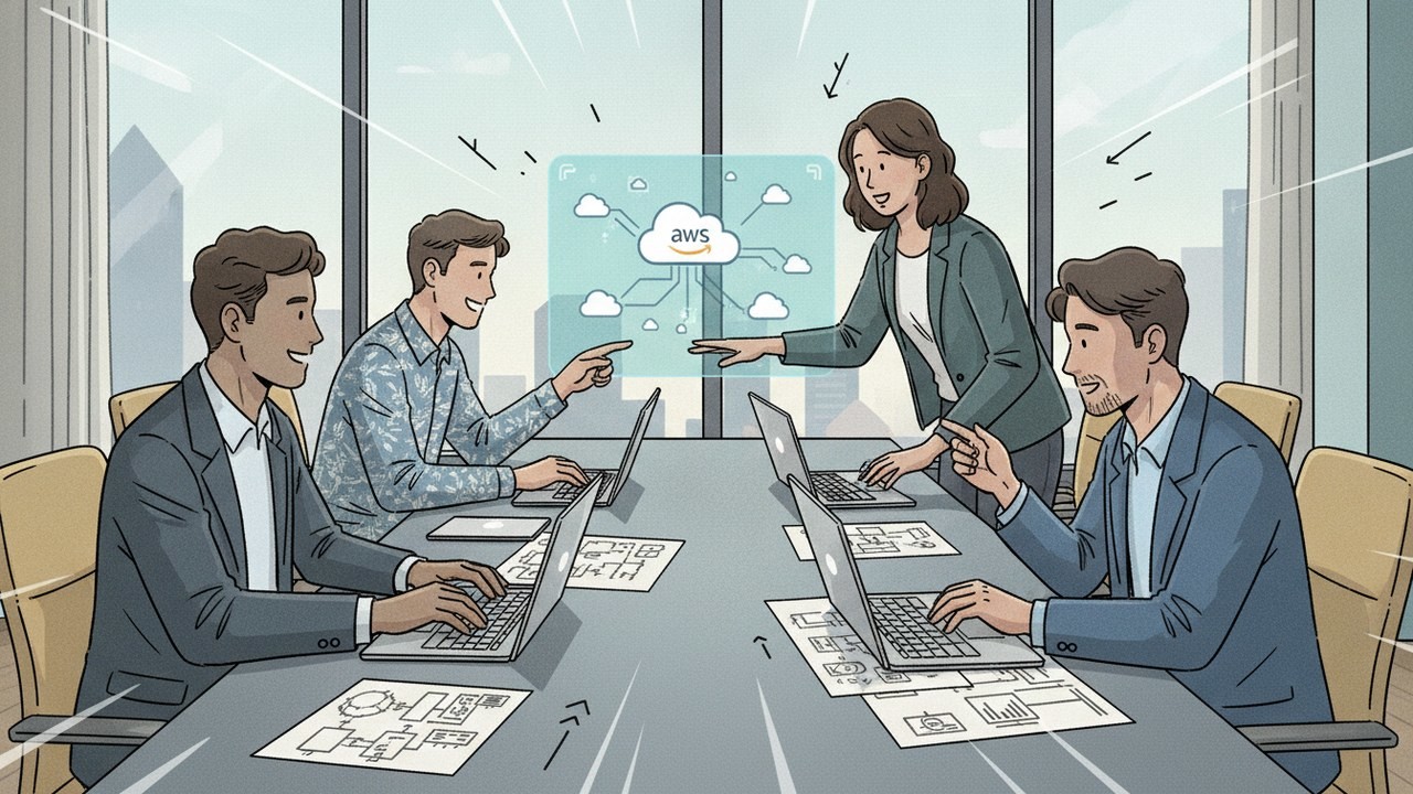 AWS, AI 전문 엔지니어 파견에 10억 달러 투자 / AI 생성 일러스트(삽화)