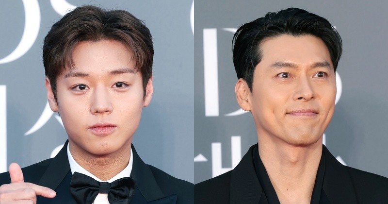 Park Ji-hoon and Hyun Bin at the Baeksang Awards  / News 1