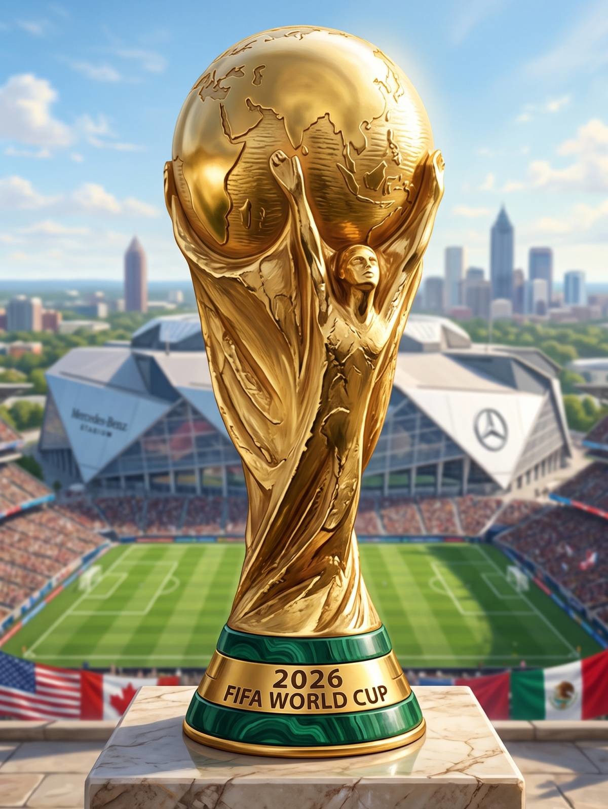 2026 북중미 월드컵. 기사 내용 토대로 AI툴 활용해 제작한 자료사진.