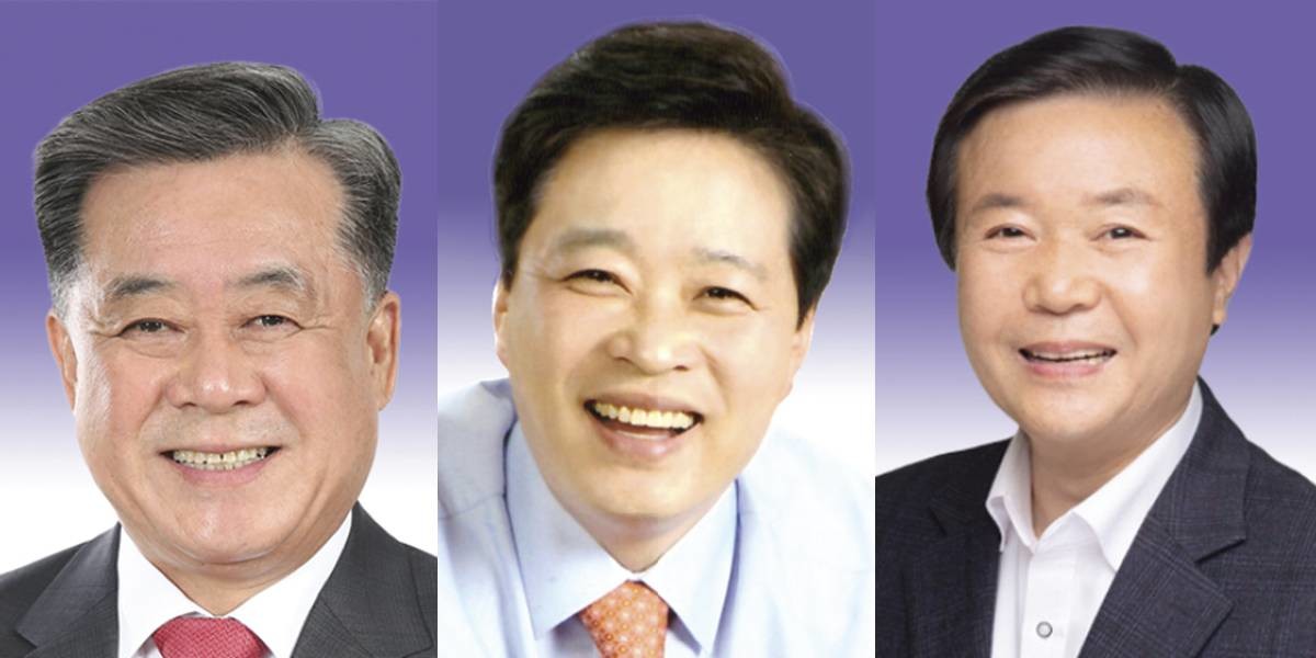 (왼쪽부터)김희수(포항5, 5선) 의장, 이춘우(영천1, 3선), 박순범(칠곡2, 3선) 부의장/경북도의회
