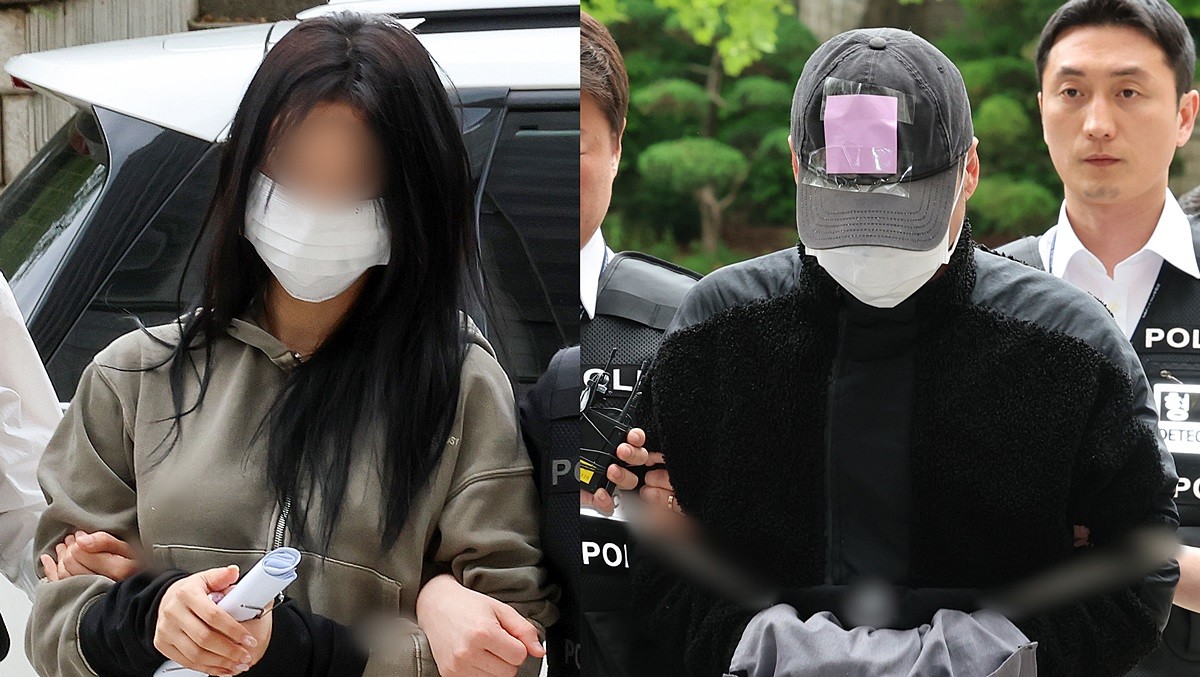 한국 축구 국가대표팀 주장 손흥민을 협박해 돈을 갈취한 양 씨(왼쪽, 20대 여성)와 용 씨(40대 남성) / 뉴스1