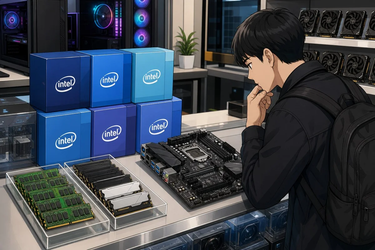인텔, 중국서 10~14세대 CPU 재생산…DDR5 폭등 탓 / AI 생성 일러스트(삽화)