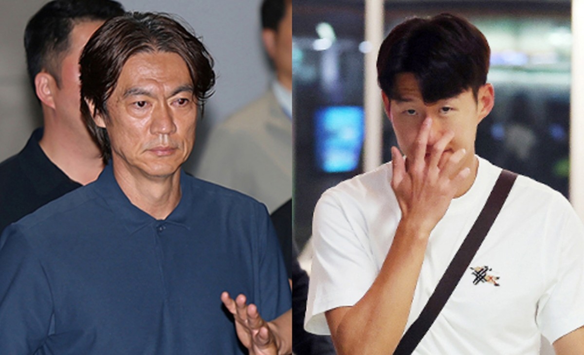 홍명보 전 감독과 손흥민 / 뉴스1