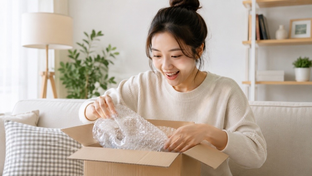 AI툴을 활용해 생성된 자료사진. 택배 상자 안에서 함께 나오는 에어셀, 아이스팩 등은 버리기 전 재사용 가치가 높다. 일상 곳곳에서 실용적으로 사용할 수 있는 방법을 알아두면 요긴하게 쓸 수 있다.