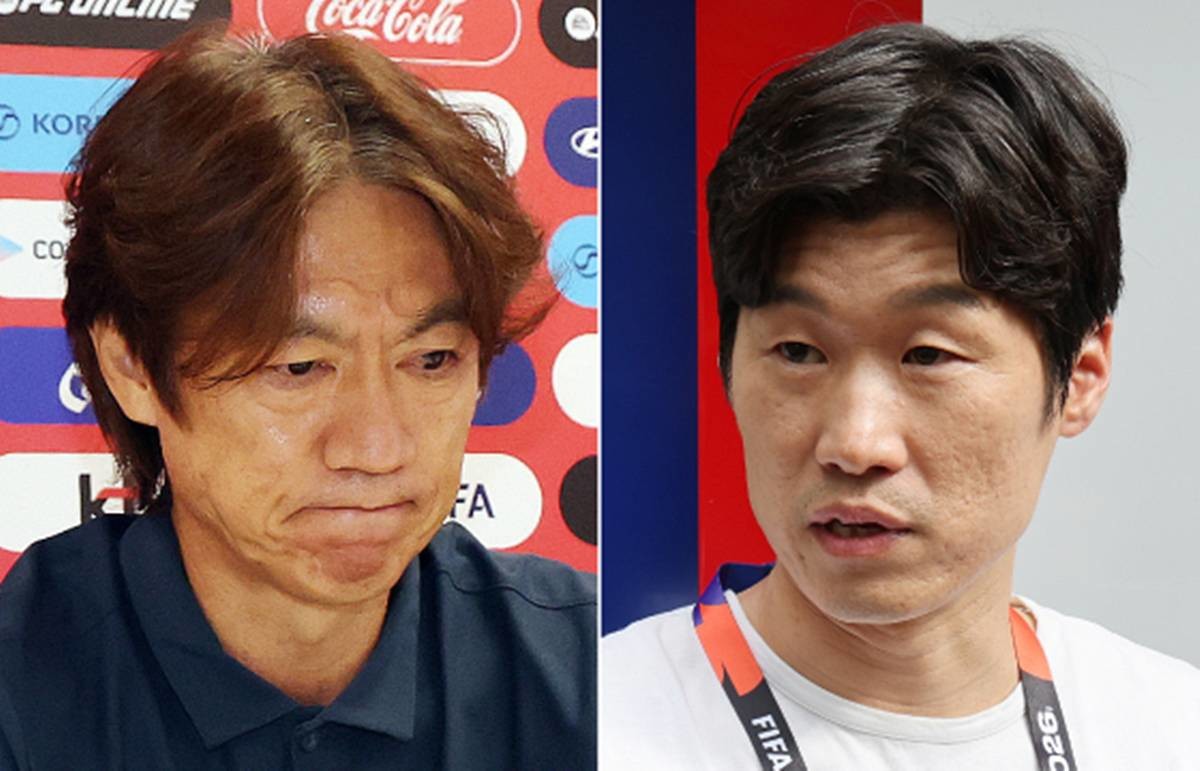 홍명보(왼쪽)·박지성 / 뉴스1