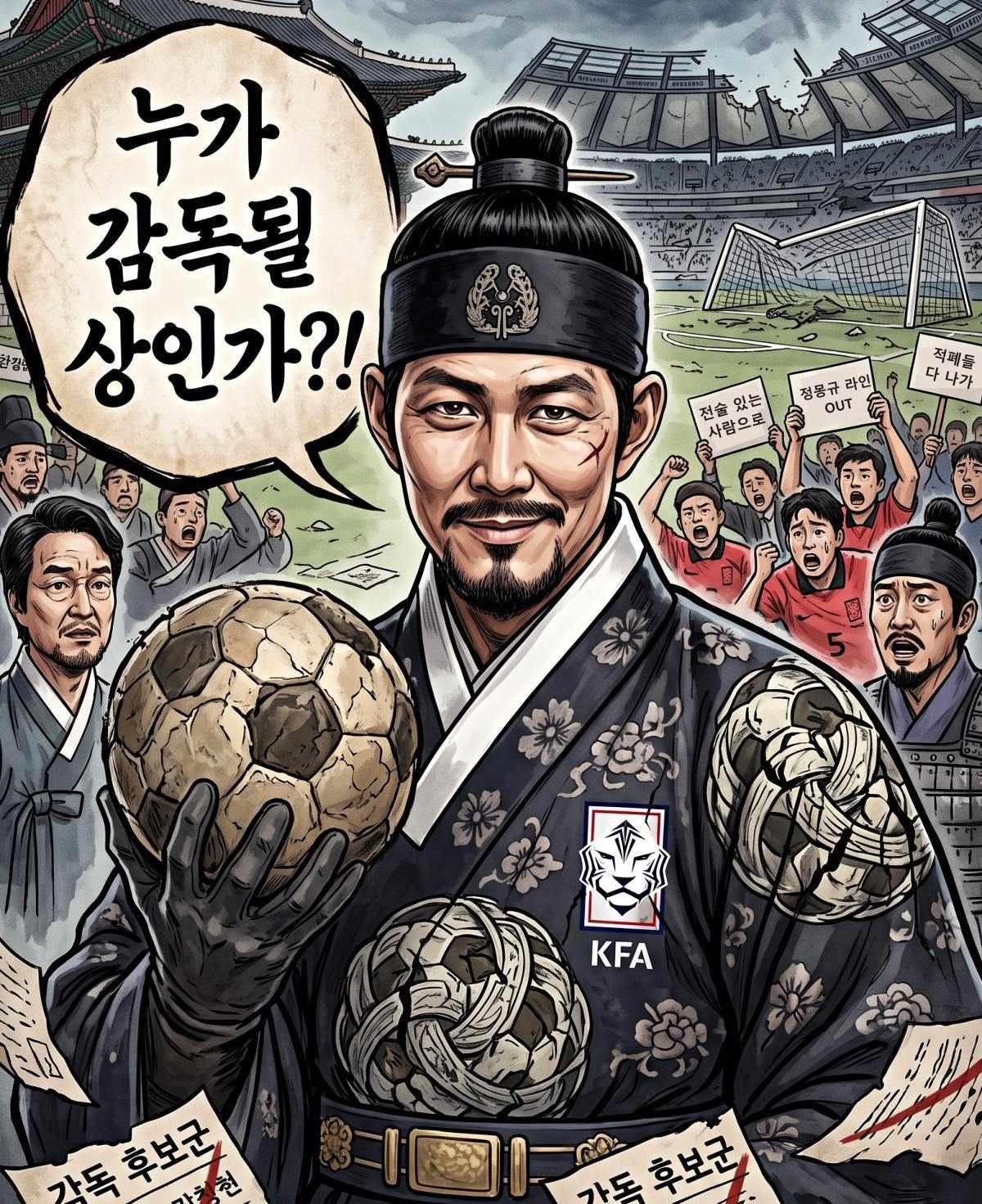 '누가 감독될 상인가?!' 기사 내용 토대로 AI툴 활용해 제작한 자료사진.