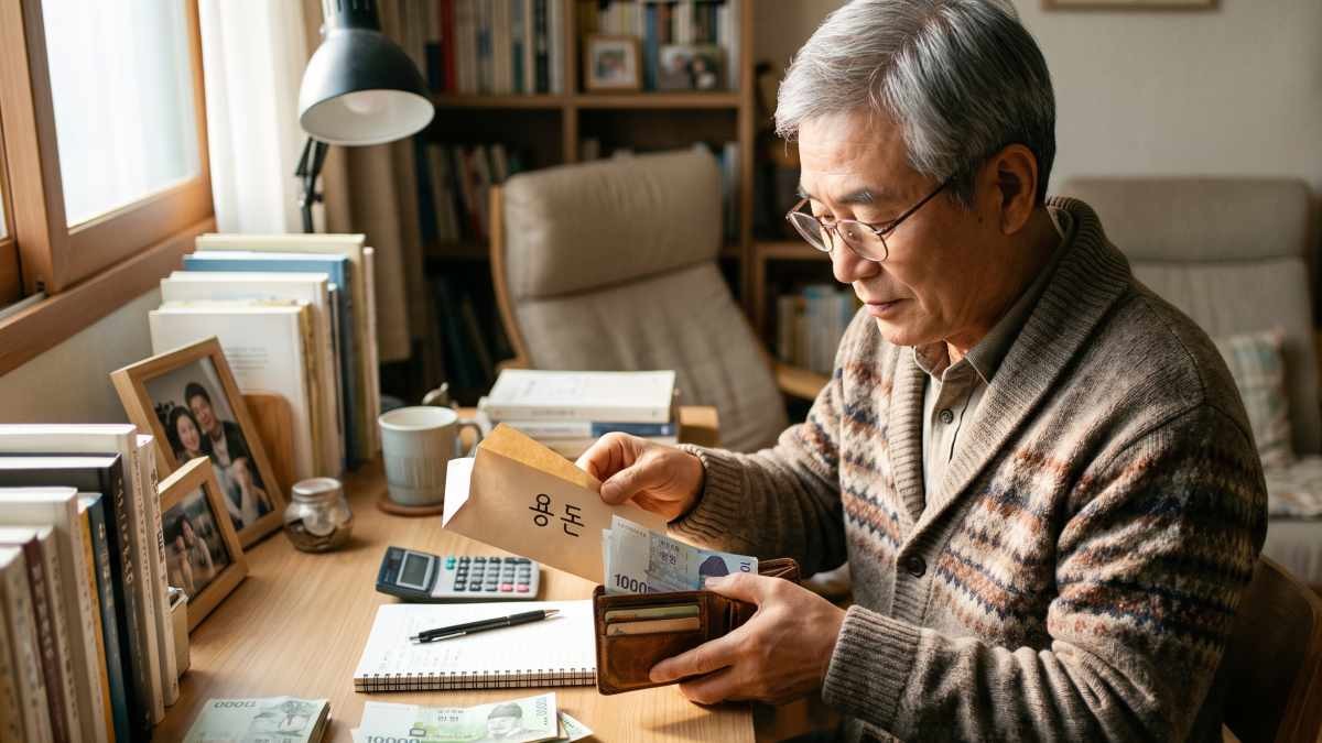 중노년의 용돈. 기사 내용 토대로 AI툴 활용해 제작한 자료사진.