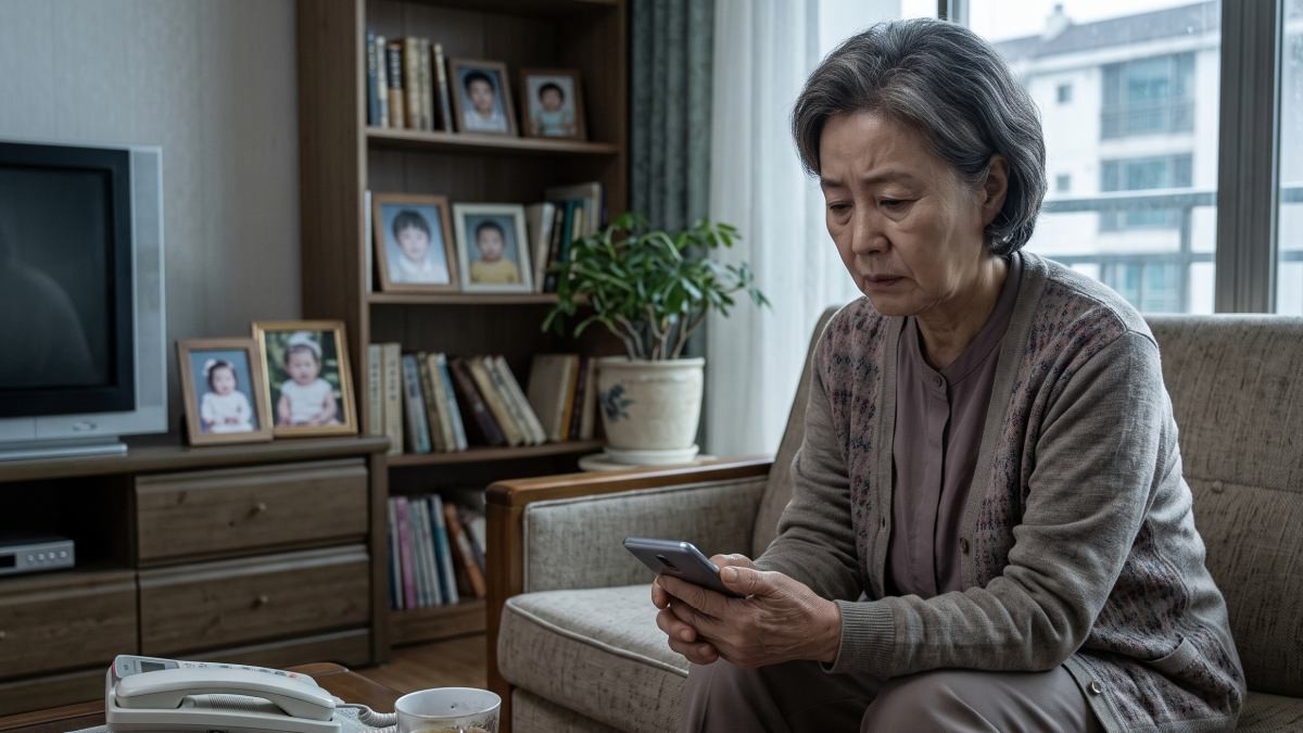 자식과 멀어진 중년. 기사 내용 토대로 AI툴 활용해 제작한 자료사진.
