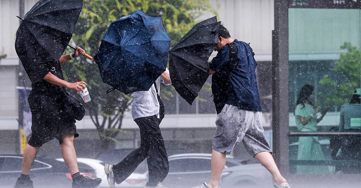 하늘 뚫린 줄 알았다…출근길 중부 ‘물폭탄’, 태풍 ‘바비’ 현재 위치는?