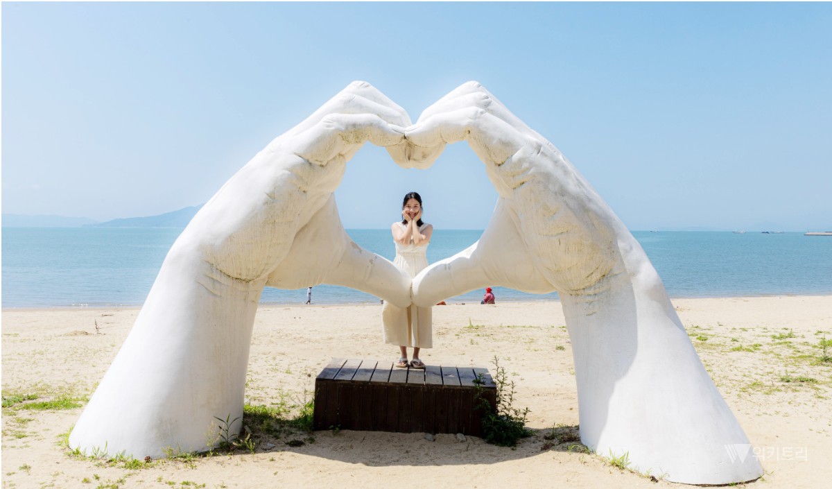 율포솔밭해수욕장 포토존 / 보성군