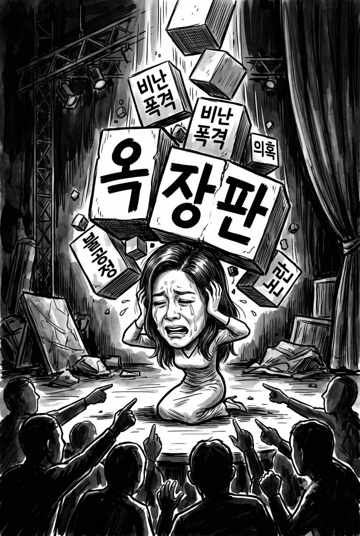 옥주현이 언급한 '옥장판' 논란. 기사 내용 토대로 AI툴 활용해 제작한 자료사진.