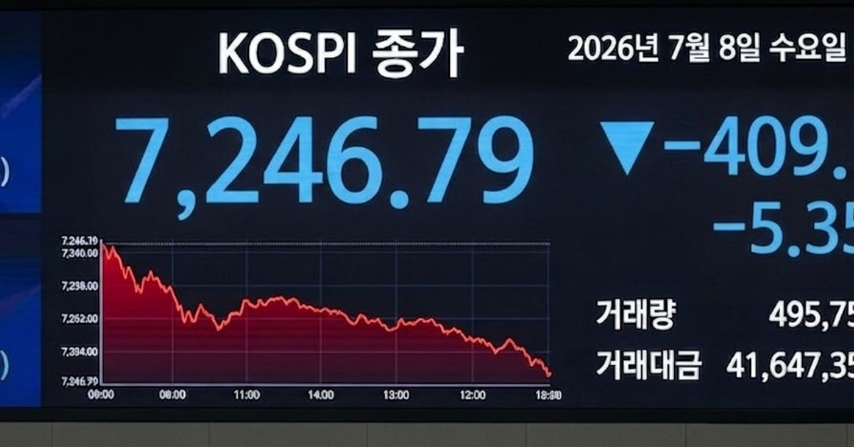 코스피 5.35% 급락 마감…대형주 낙폭 1위 어디? 