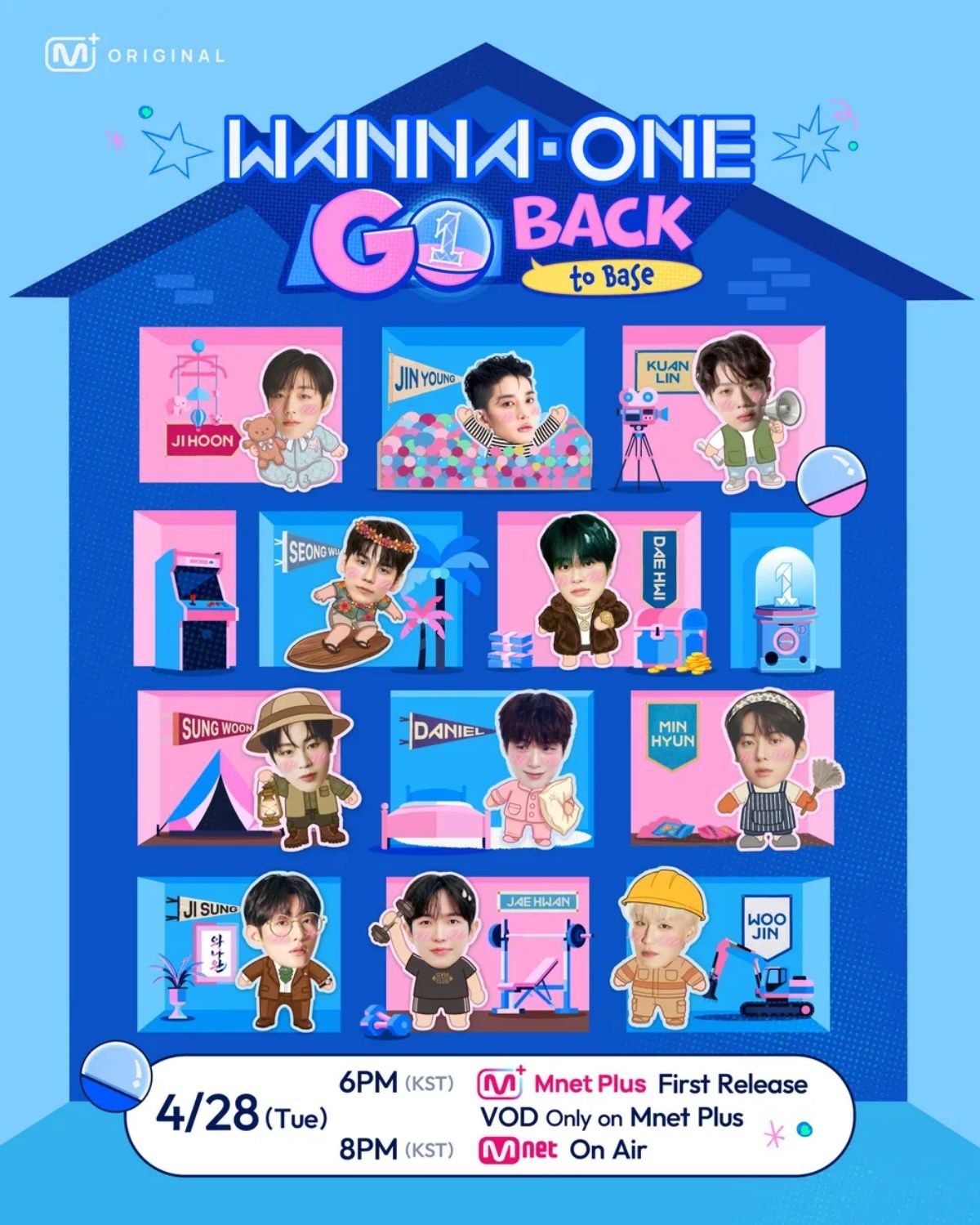 워너원 리얼리티 프로그램 '워너원고: 백 투 베이스' 포스터 / 엠넷플러스