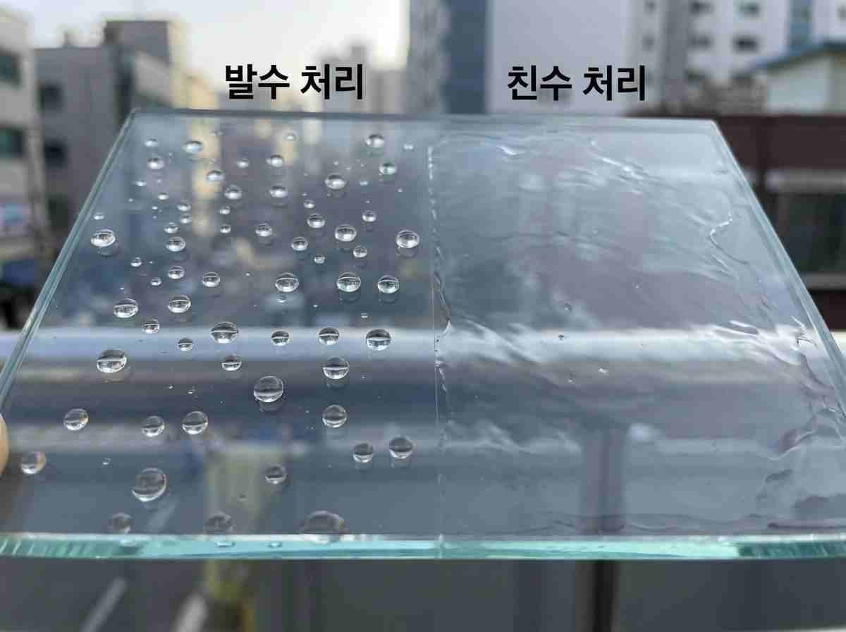 발수와 친수 차이. 기사 내용 토대로 AI툴 활용해 제작한 자료사진.