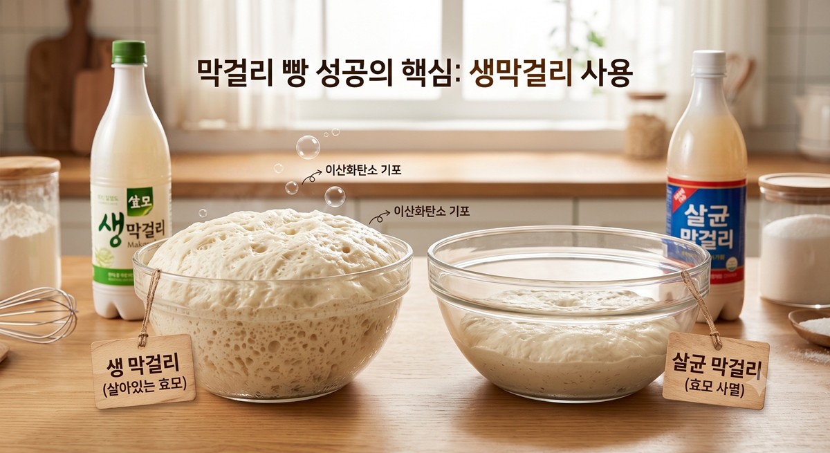 폭신폭신한 술빵을 만들기 위한 생막걸리 활용법 / AI 생성 이미지