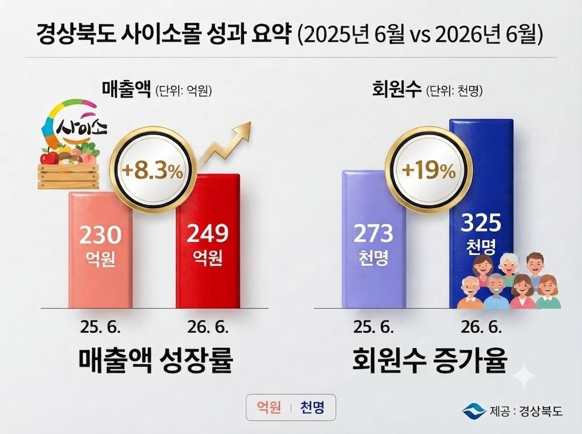 사이소 매출액 전년비 현황/이하 경북도
