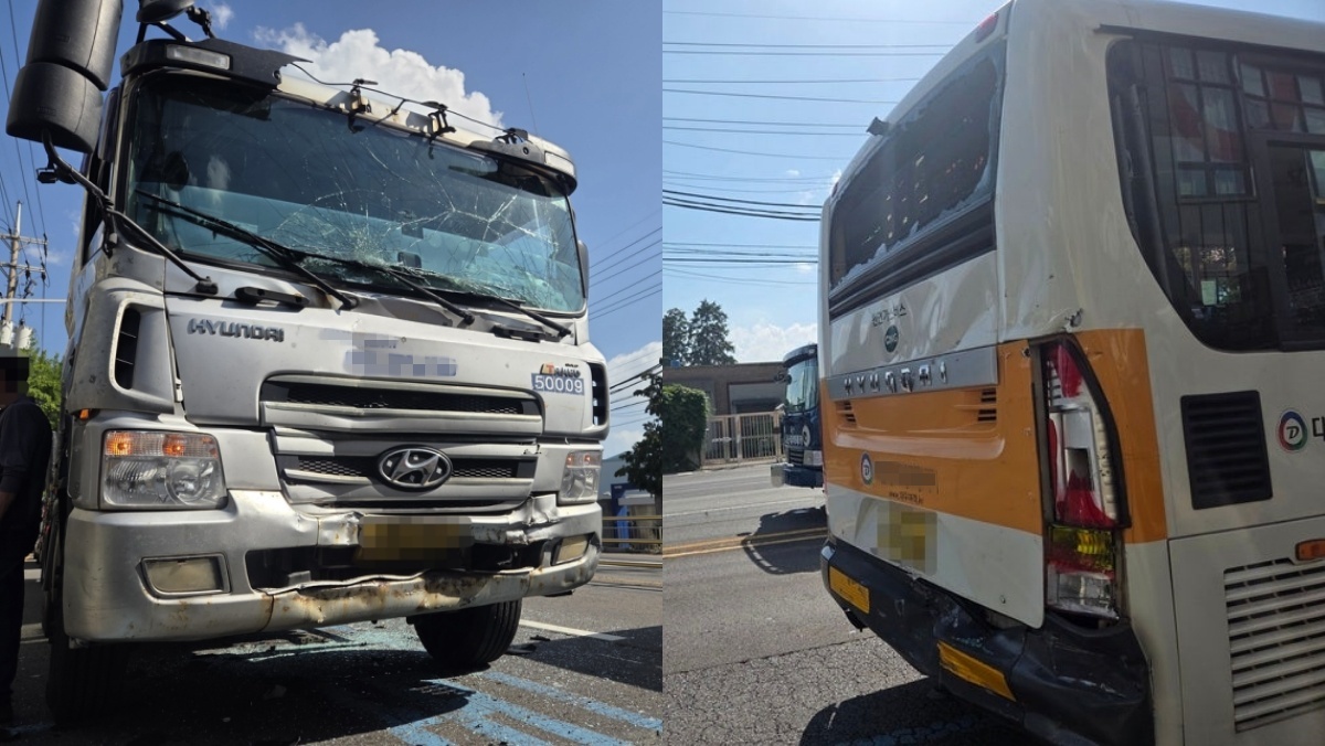 “잠깐 음료 마시다”…화물차가 시내버스 들이받아 16명 부상