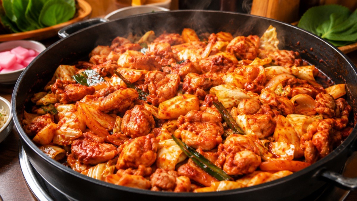 AI툴을 활용해 생성한 닭갈비 이미지. 기사 본문의 실제 가게와 무관합니다.