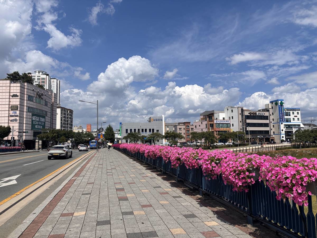 경산교 꽃다리 풍경