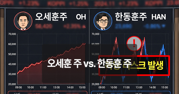 [위키만평] 오세훈 주 vs. 한동훈 주