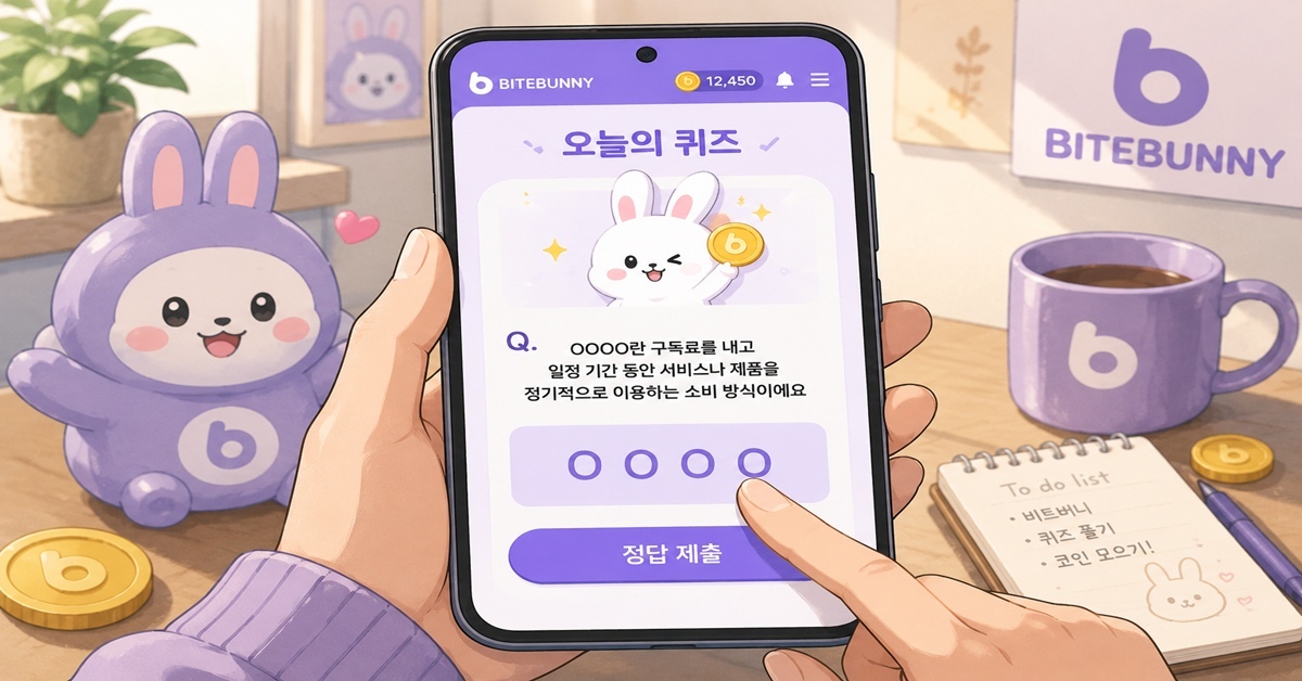비트버니 퀴즈 7월 19일 구독료 관련 문제+정답